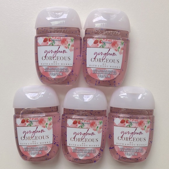 Bath & Body Works Bath & Body 5 Gingham Hand Sani Gel Refills Set Of 5 Bath Body